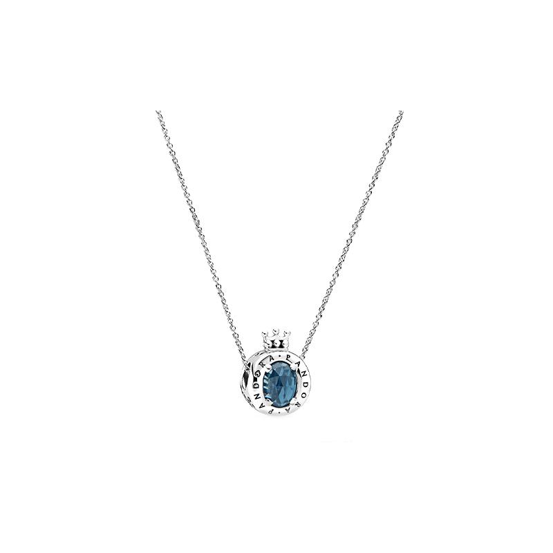 Pandora Blue Holiday 925 Silver Necklace Women s Silver ZT0710