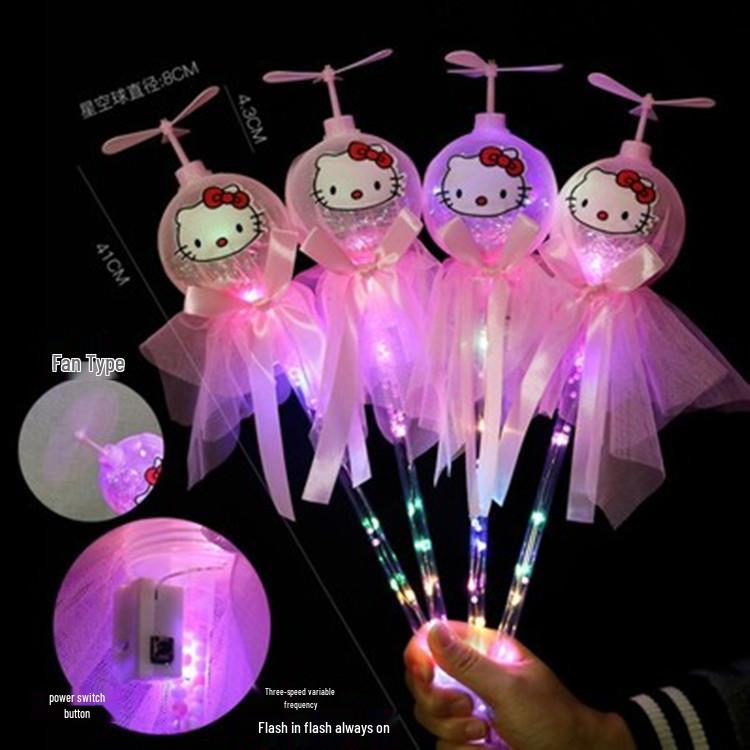 Starry Sky Magic Wand: Children's Luminous Bobo Fairy Wand Toy