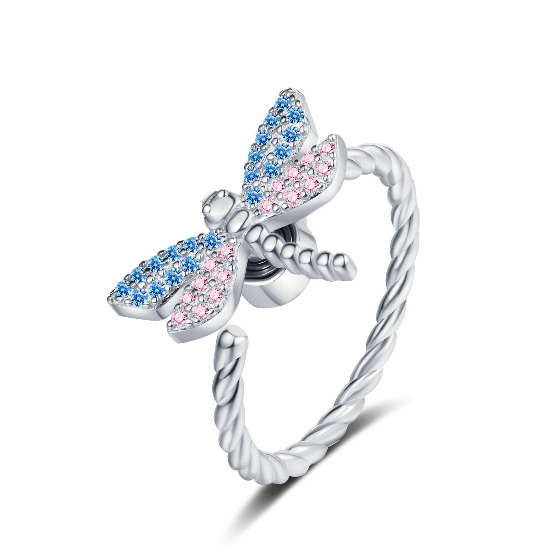 2026 Модное вращающееся кольцо-стрекоза с индивидуальным дизайном для женщин, универсальное, модное, простое, кольцо на указательный палец Resizable