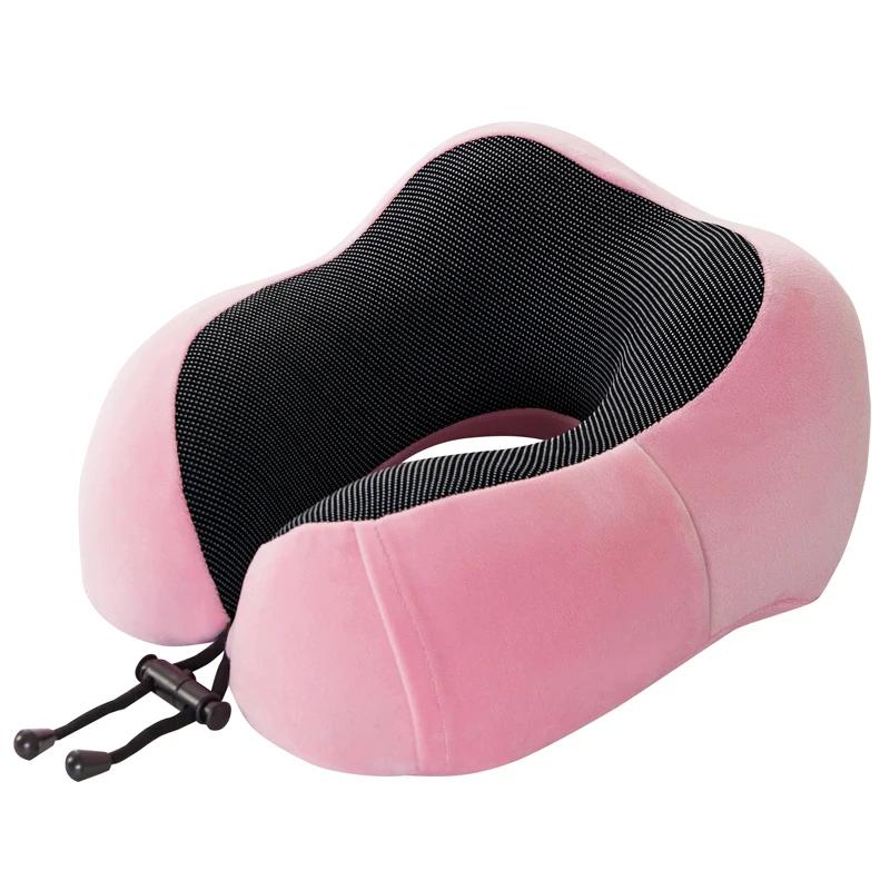 

U Shaped Memory Foam Neck Pillows SoftTravel Pillow Massage Neck Pillow SleepincAirplane Pillow Cervical Bedding рожевий
