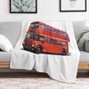 London Bus Throw Blanket Warm Flannel Blanket for Couch Chair Bedroom