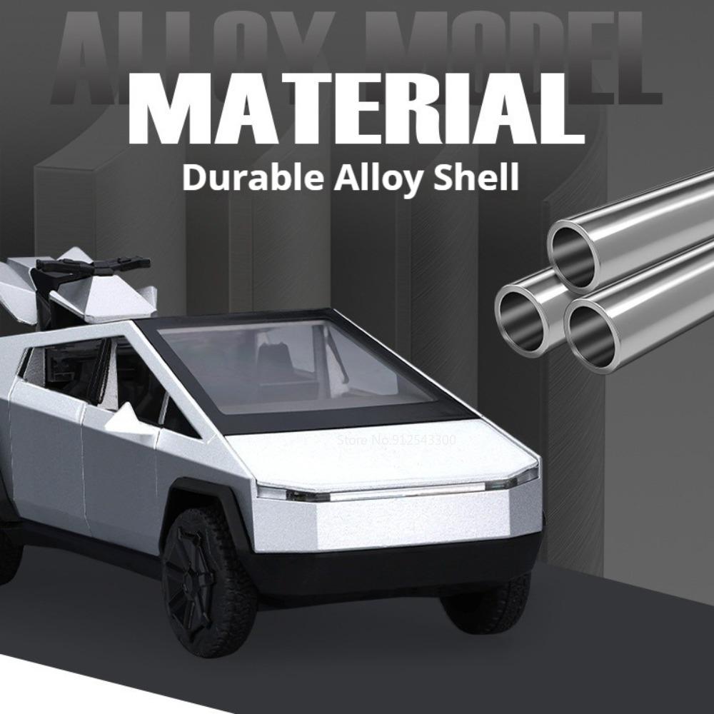 1:32 Scale Pickup Truck Model Toy Car Alloy Body Strong Durable Off-Road Vehicle Pull Back Doors Opened Models Collectible Item