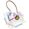 Soft Plush Ornament Horse-shaped Christmas Decoration Plush Horse-shaped Christmas Tree Decoration with Lanyard Festive Holiday