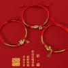 Adjustable Red Cord Pet Collar Cats Dogs With Lucky Charm Pendant Fortune Bag Bell Safety Necklace