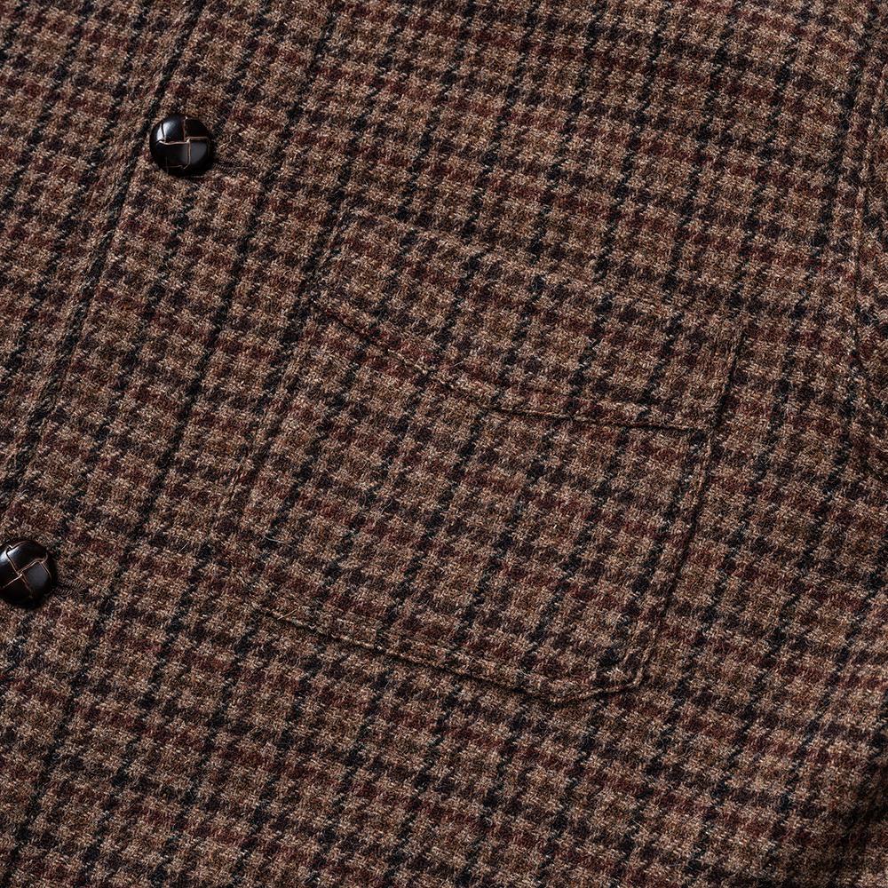 Edwardmax French Work Jacket Tweed 100% Wool Check