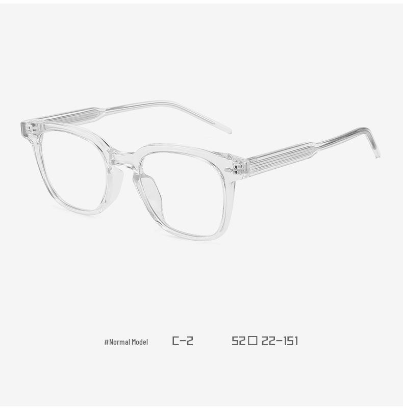 Blush GM Women's Eyeglass Frames Kub2116 - No Makeup Plano Anti-Blue Light Men's Transparent Black Frame