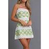 Linen Blend Abstract Pattern A Line Dress For Casual Beach And Travel Wear