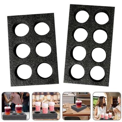 Disposable Cup Carrier Holder Thickness 7cm Porous Drink Tray Shock-absorbing Large Capacity Takeout Coffee Trays