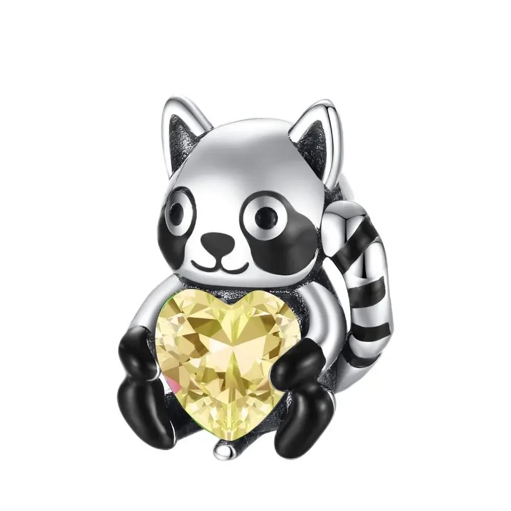 Brand New Copper Metal Animal Bead Component Cat Wolf Bee Owl Heart Charm Bead Components Compatible With Authentic Original Pendant Bead Component