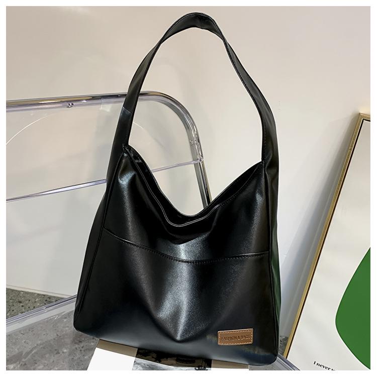 Dámská retro taška tote s velkou kapacitou - Jednoduchá ležérní taška přes rameno pro vysokoškolské studentky