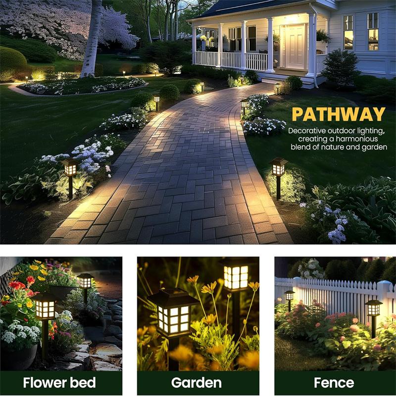 Waterproof Solar LED Outdoor Lights, Solar Garden Landscape Lamp for Yard Patio Walkway Driveway, Solar Lawn Decor Lighting