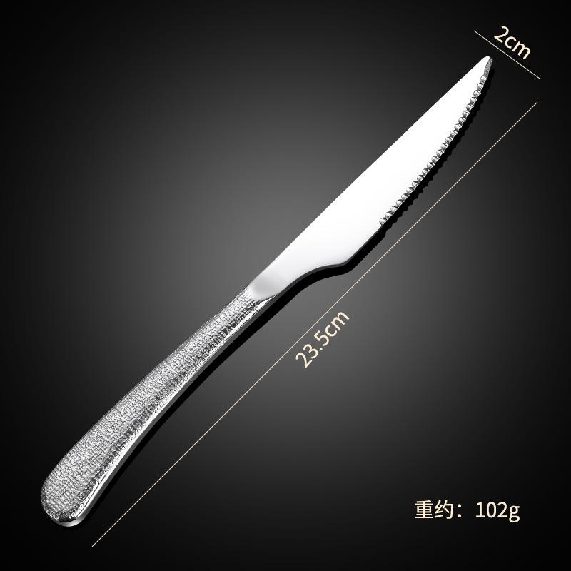 304 stainless steel spoon tableware elegant star diamond cloth crack western food steak knife fork spoon dessert spoon