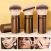 1/2PCS Retractable Foundation Makeup Brush Flat/Angle Brush For Powder Blush Black Brown Gold Concealer Portable Makeup Tools