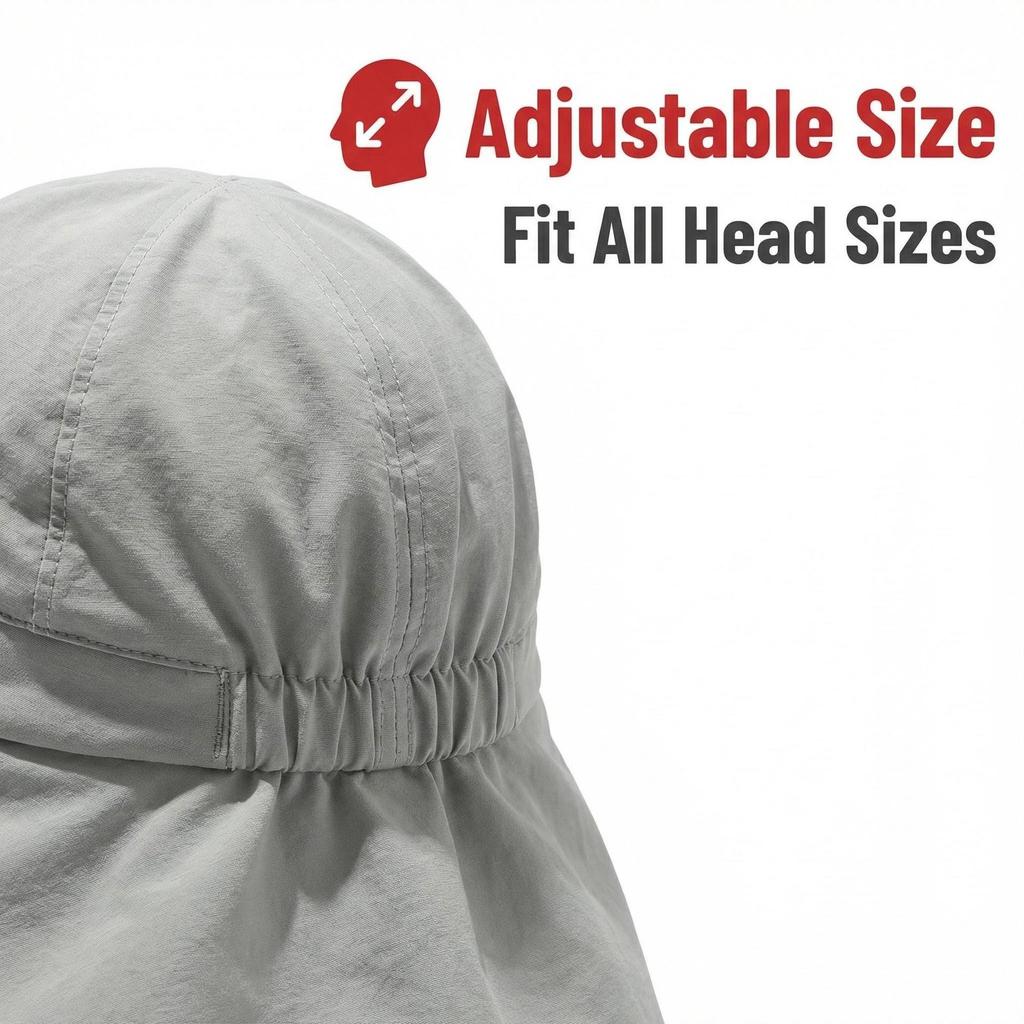 Children's UV Protection Baseball Cap with Neck and Face Shield - Summer Hat for Boys and Girls