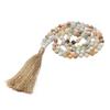 Meditation Necklace with 108 Prayer Beads Long Tassels Yoga Jewelry Mindfulness Necklace for Men or Women