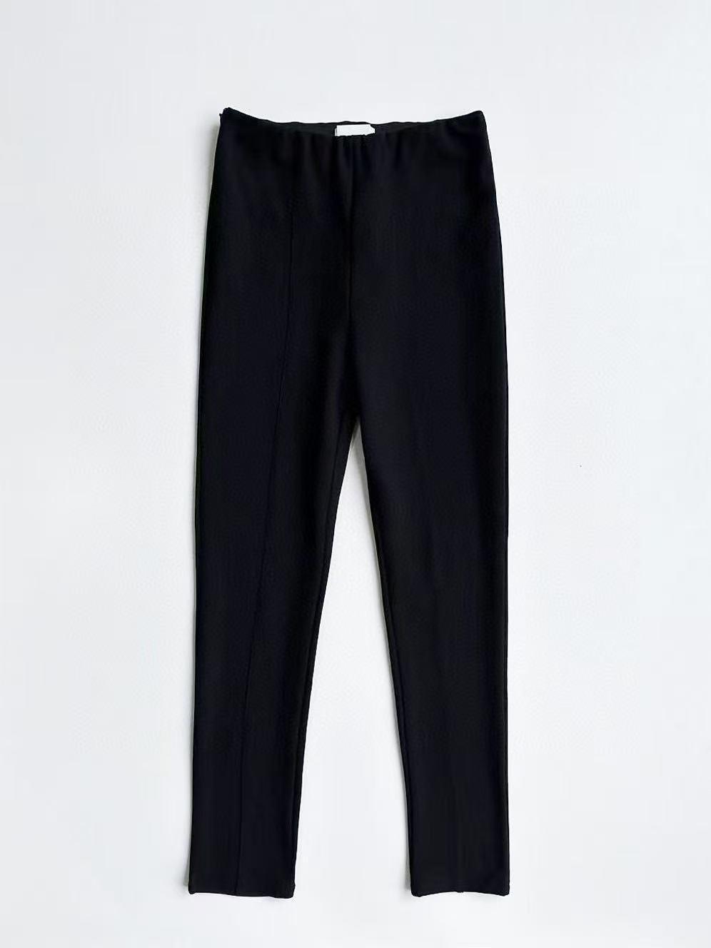 

26 New Style Korean Slimming Straight-Leg Suit Pants with Slit Medium чёрный