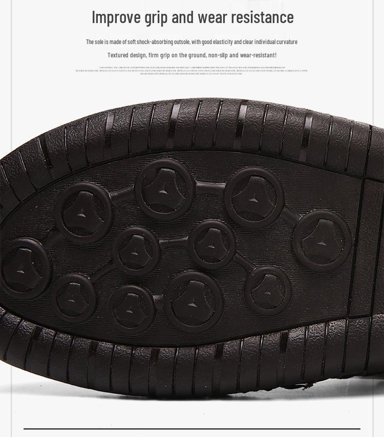 Men's Plus Size Closed Toe Leather Sandals - Trendy British Casual Beach Shoes