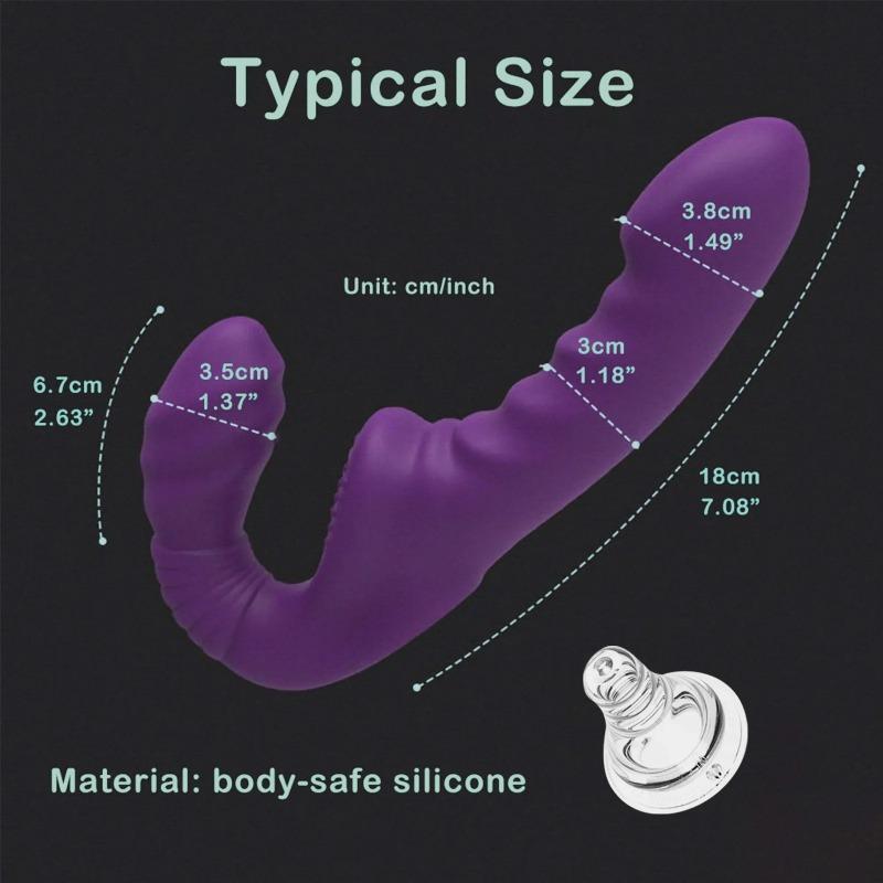 Vibrator with Remote Control for Women Lesbian Couples G-Spot Double-Ended Adult Sex Toys
