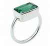 Damer Smaragdring, Grön Ädelsten 925 Sterling Silver, Handgjorda Smycken, Boho Statement-ring, Gåva till Henne