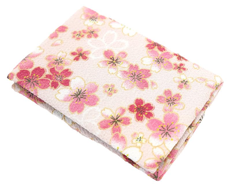 Komon Kobo Pass Case No of Cherry Commuter Pass Futagoshi Wa Edo 0208 Bi-fold "Sakura Mai" (Dance Blossoms) (Pink) - Case, Chirimen, Kyoto, KOMONO,