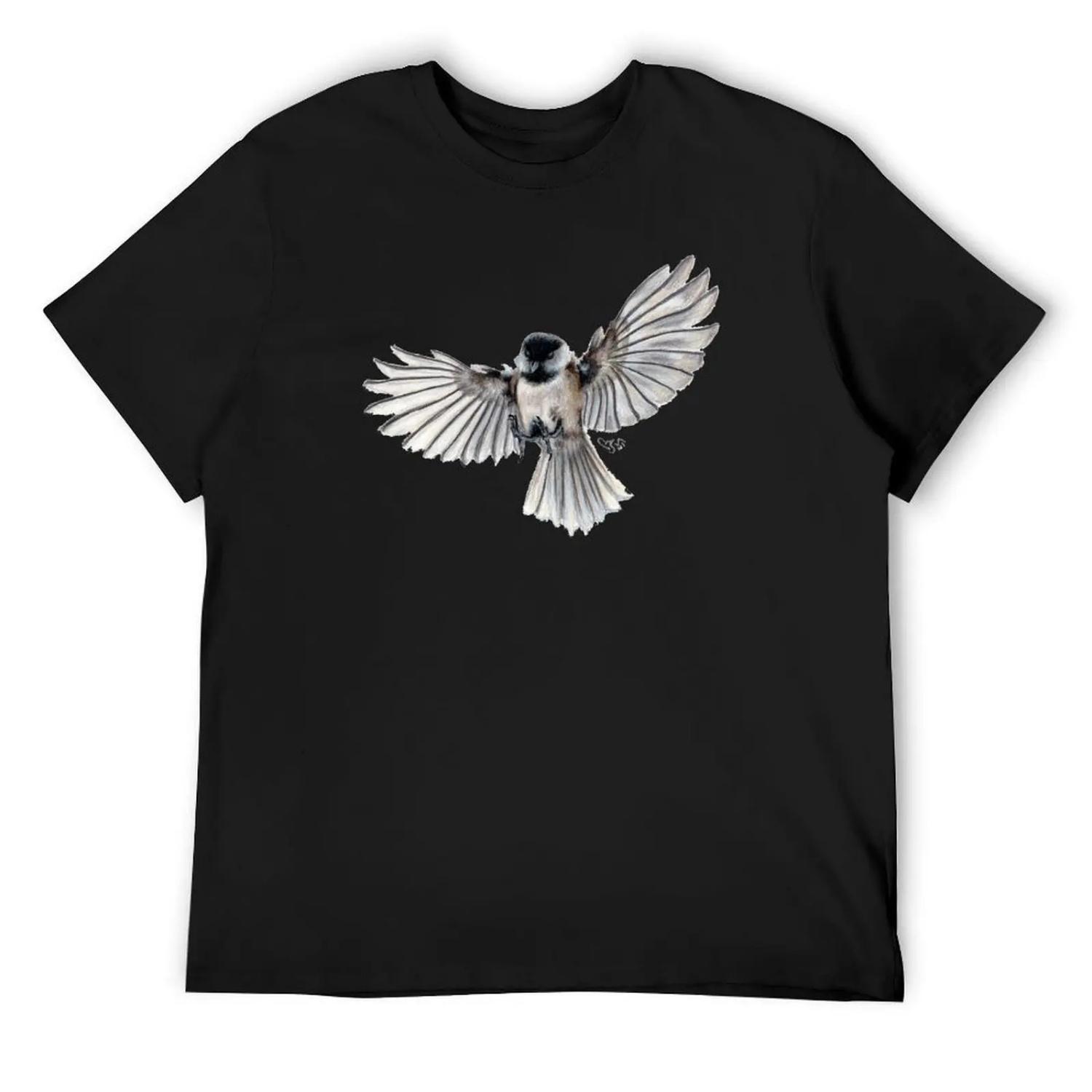 Chickadee T-Shirt tops shirts graphic plain white t shirts men S