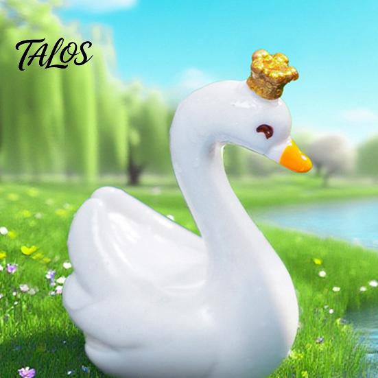 Car Console Ornament 24 Pcs Mini Swan Figurine Miniature Resin Animal Ornaments Potted Plant Decoration for Fairy Garden Moss Landscape DIY Terrarium