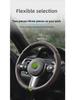 "Ultra-Thin Nappa Perforated Clip-On Steering Wheel Cover: Warm in Winter, Cool in Summer, Non-Slip Design"