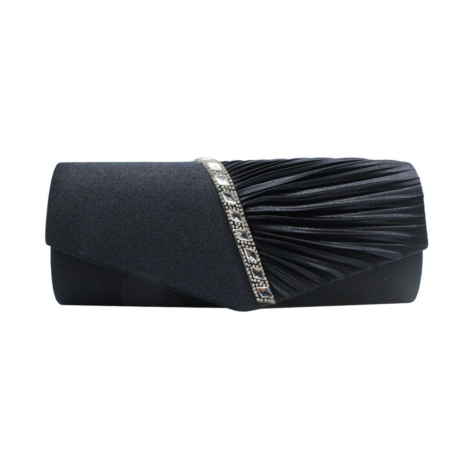 

Темпераментный трехмерный саржевый вечерний подарочный пакет со стразами и стразами, женский клатч One Size темно-синий