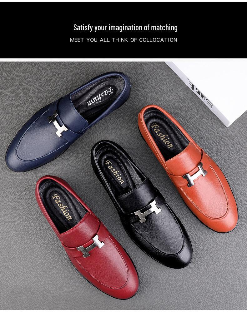 Men's Spring & Autumn Cowhide Loafers - Breathable, Stylish Leather Casual Business Shoes