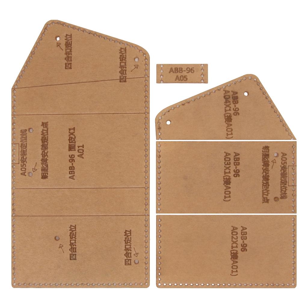 5pcs Key Case Acrylic Template Professional Precise Cutting Multifunction Wallet Acrylic Template