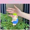 Delightful Cartoon Pig Plush Pendant Cute Green Hair Style Perfect For Collectors