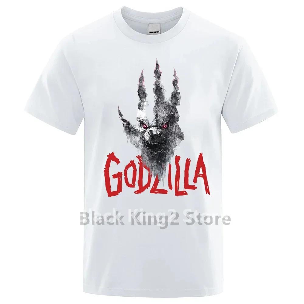 Godzillas VS.kong King Anime Printed Men T Shirts Japanese Streetwear Cotton Tops  Tee Hip Hop Harajuku  T-shirts