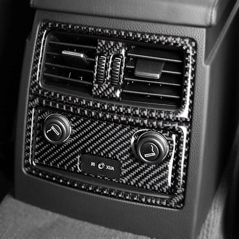 Для BMW E60 E61 Салон Углеродное Волокно Задний Дефлектор Вентиляции Кондиционера Наклейки на Автомобиль Накладка на Воздуховод a