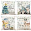 Christmas Linen Pillowcase: Home Sofa Decor & Car Lumbar Support Cushion Cover