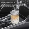 24oz Glass Tumbler Cup with Handle Lid Big MAC Iced Coffee Cups with Straw Reusable Glass Mug for Cold & Hot Beverages Drinkware