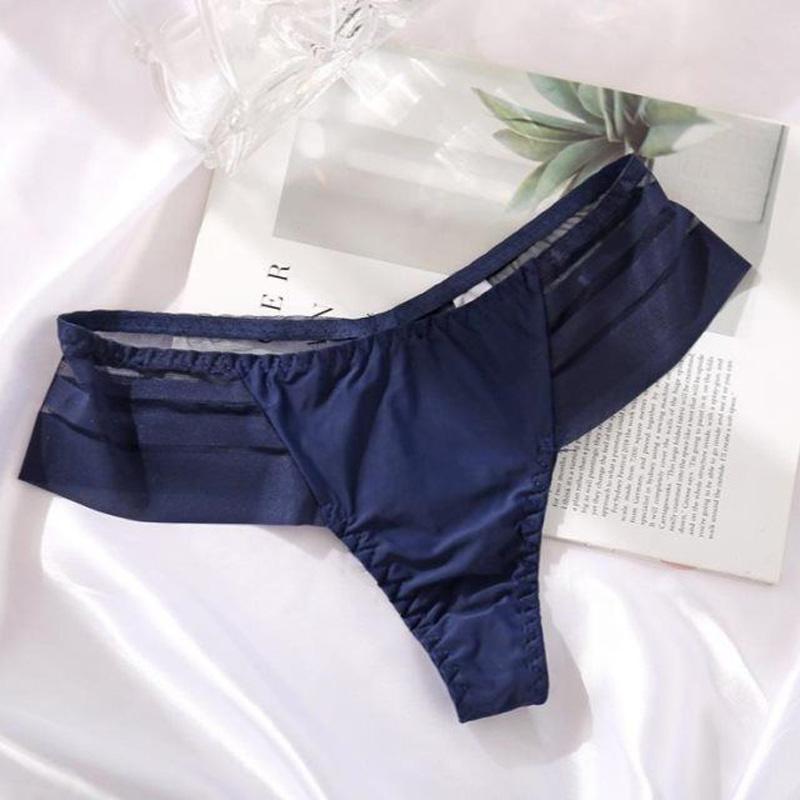 G-String Women's Panties Ice Silk Seamless Perspective Underwear Women Thong Plus Size 164