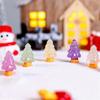 5Pcs Luminous Christmas Tree Ornament Mini Color Pine Tree Micro Landscape Decoration Dollhouse Miniature Toy