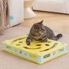 Detachable Interactive Cat Toy Plastic Cat Hole Digging Toy Cat Bell Wheel Toy Relieve Boredom