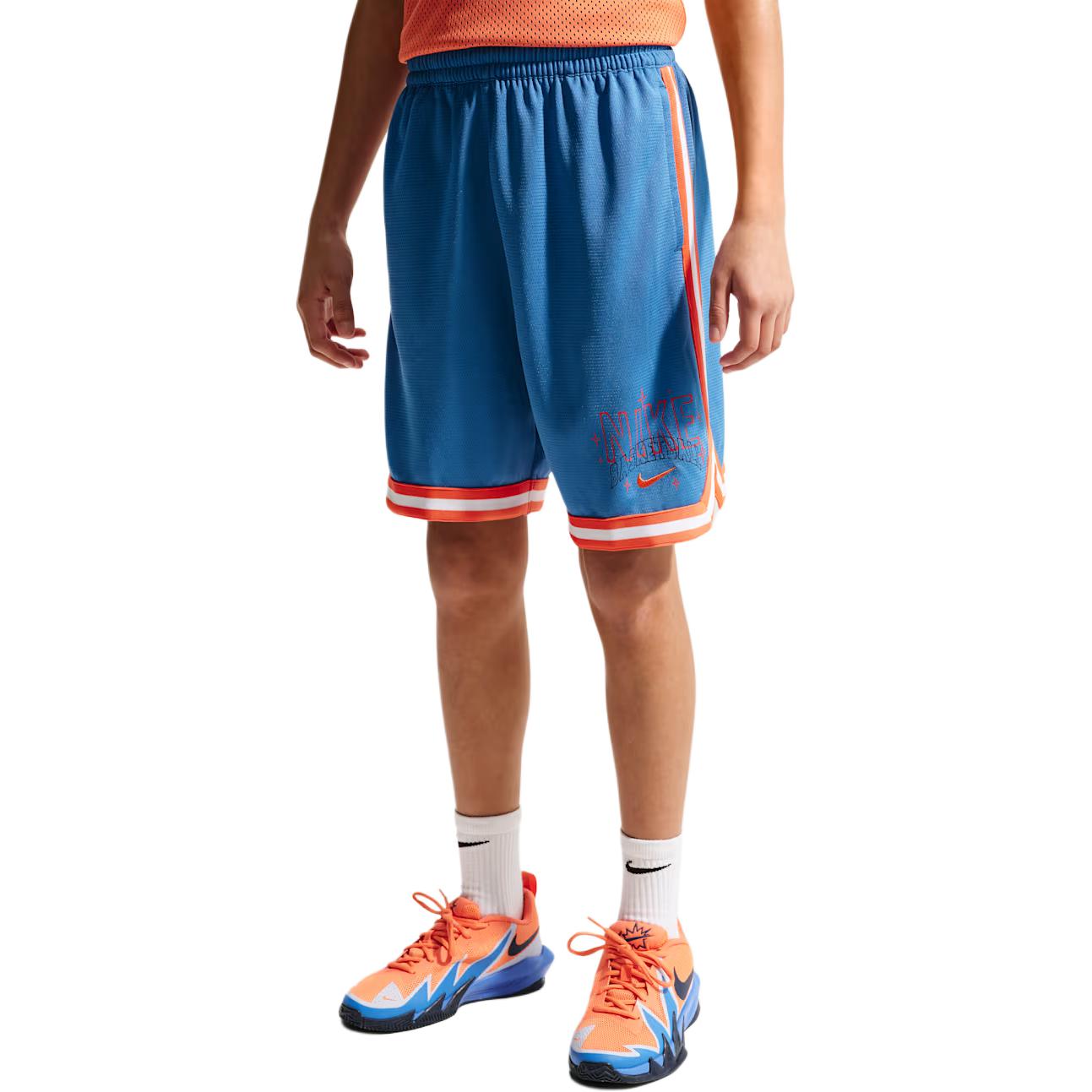 Nike DNA Letter Print Loose Fit Basketball Shorts Kids shorts IF2455-402 XS