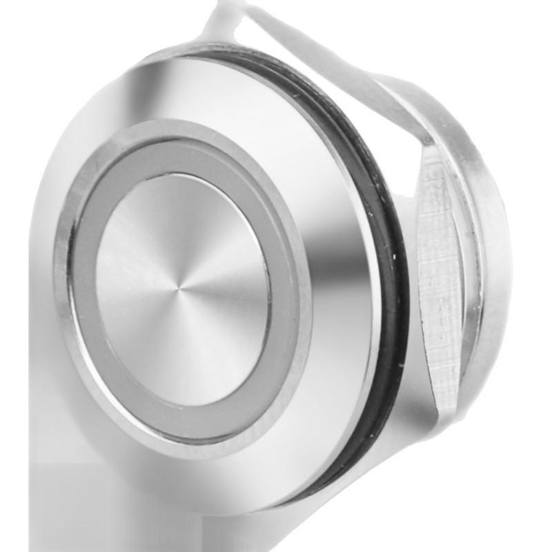 Lanbo Metal Tactile Push Button Switch, 16-22mm, High Current, Momentary, IP67, Lighted Reset.