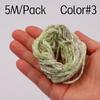 2.5mm Rayon Chenille Yarn for Fly Tying - 5M Multi-Color Soft Chenille Fiber for Woolly Bugger, Leech, Streamer Flies Making (5 Colors Optional)