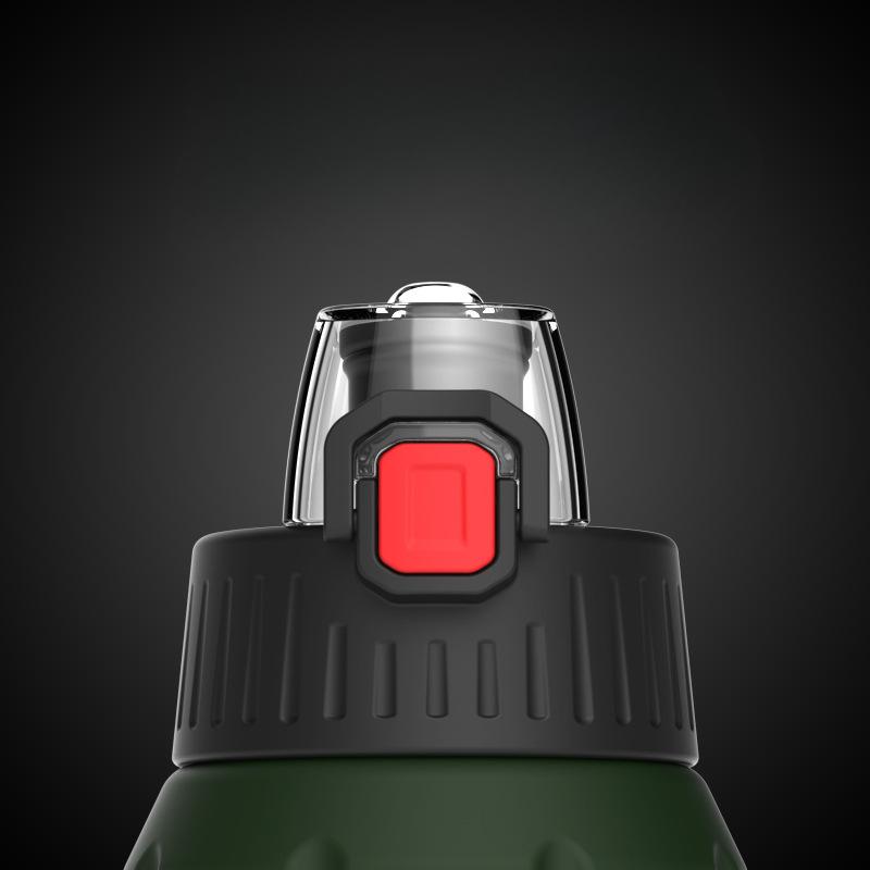 Military Training Sports Cup 316 Stainless Steel Army Green Insulated Water Bottle for Outdoor Activities