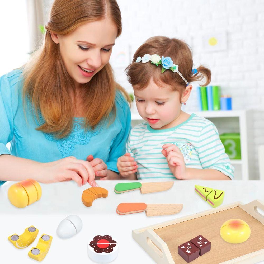 Interactive Dollhouse Miniature Bread Simulation Pretend Play Cutting Toy  Play Food Set