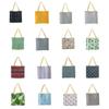 Women Plaid Stripe Flower Print Shoulder Bags Printing Casual Shopping Tote Student Handbags