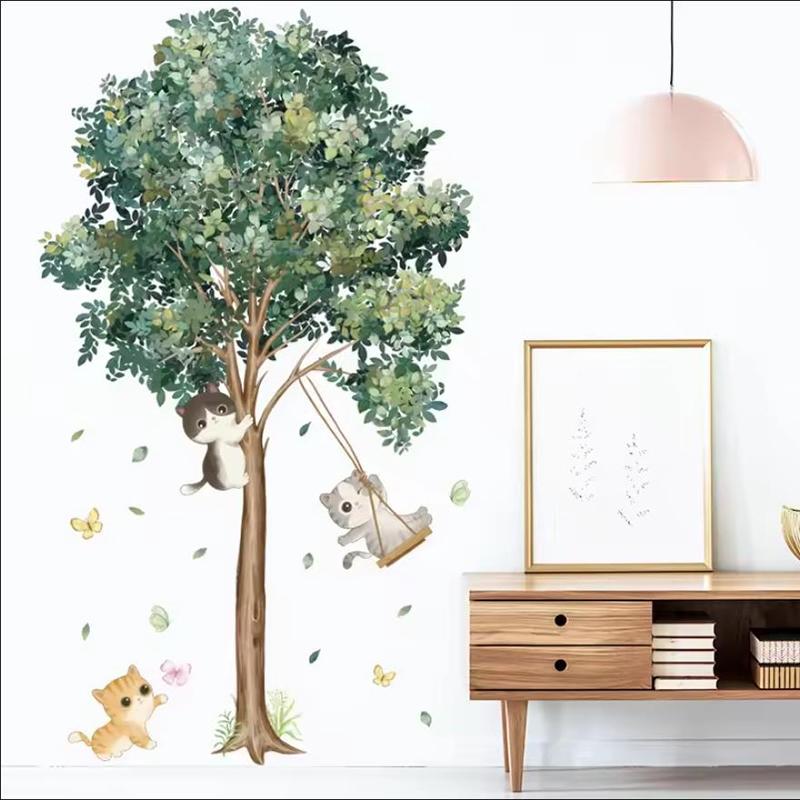 Watercolor Potted Plant Wall Stickers Living Room Bedroom Decoration Wall Decals Bedroom Home Decor Art Background