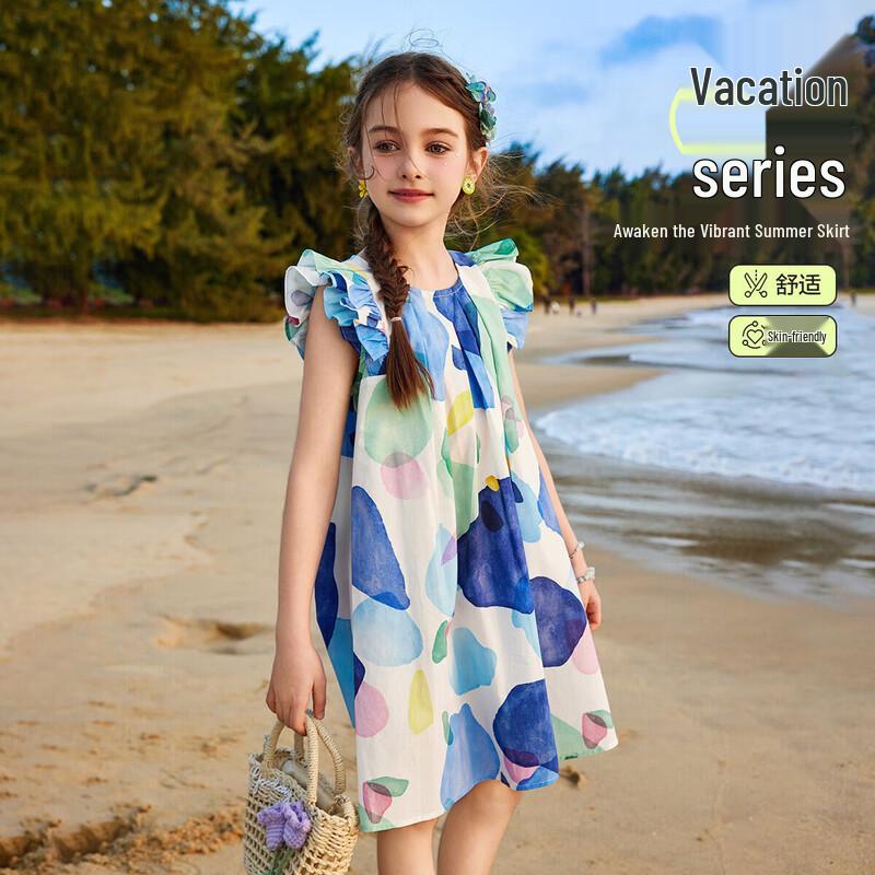 Летнее платье без рукавов с цветочным принтом для девочки ASK JUNIOR 160