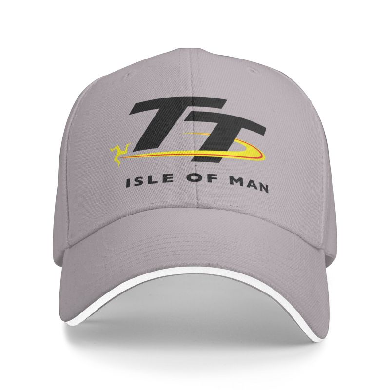 Isle of Man TT Races Motorcycle Print Baseball Cap Vintage Sandwich Bucket Caps Unisex Adjustable Snapback Cap Dad Hat Golf Hats