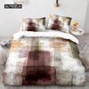 Streifen Bettbezug Set Polyester Grün Blau Schwarz Gestreift Kariert Patchwork Druck Steppdecke König Größe Weich Einzelbettwäsche Set für Teenager