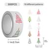 500pcs/Roll Cartoon Christmas Tree Reward Stickers Cute Creative Decoration Decal for Suitcase Laptop DIY Seal Label Sticker Toy