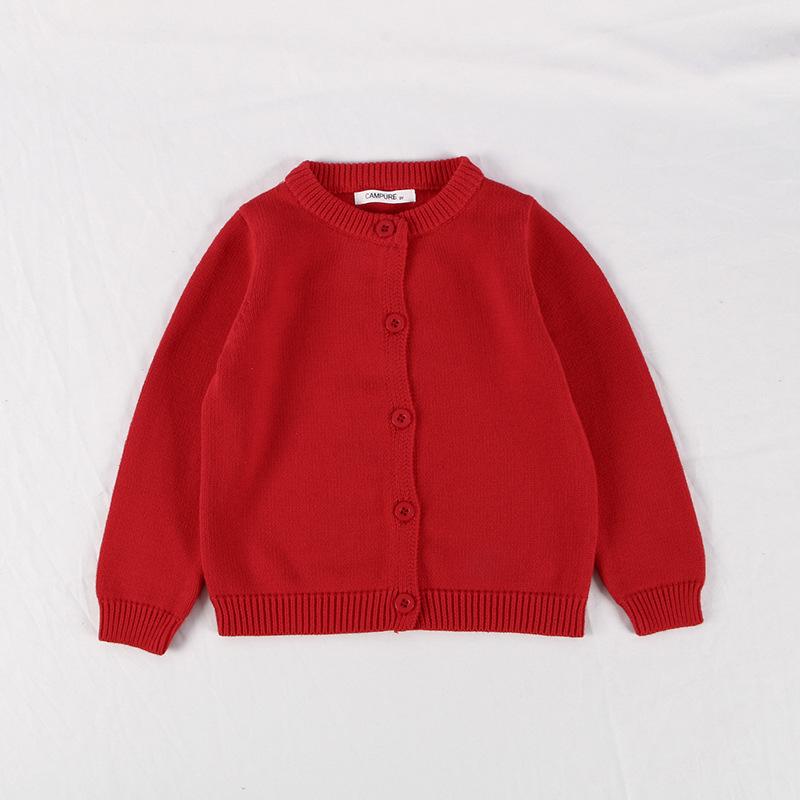 Sweater Cardigan Girls' Cotton Knit Jacket